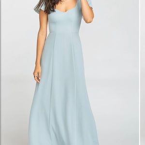 Marie Sweetheart Maxi Dress ~ Silver Sage Crisp